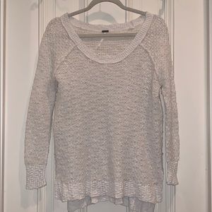 Free People White Knit Sweater